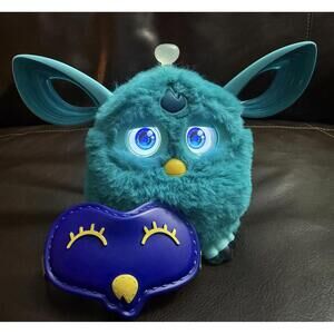 Furby Connect 2016 Hasbro Teal Blue with Sleep Mask Works